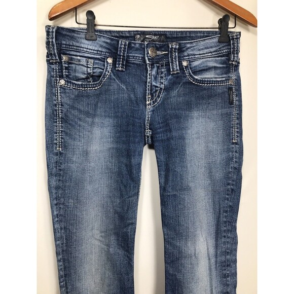 Silver Jeans Aiko bootcut Dark Wash Pants Size W 28 L 29 - Picture 3 of 10